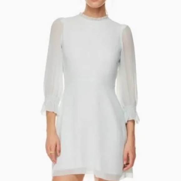 Wilfred Dresses & Skirts - Wilfred Sheer Sleeve Light Mint Dress
